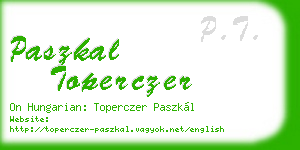 paszkal toperczer business card